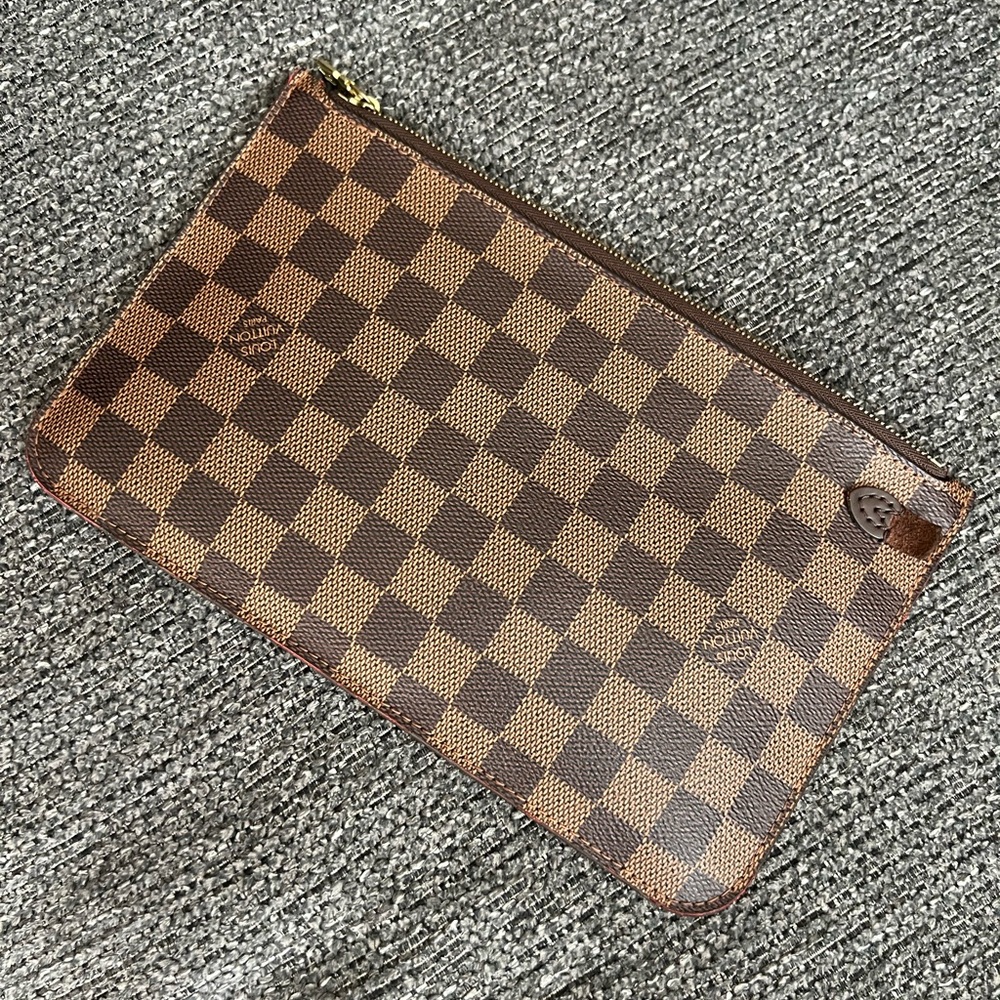 Louis Vuitton Brown Neverfull  Wristlet